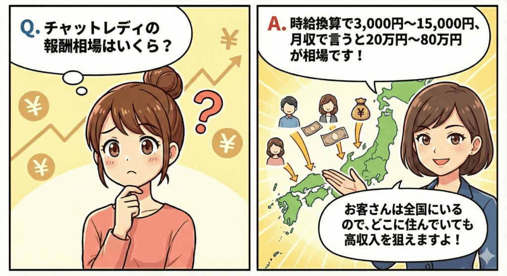 長野県のチャットレディの報酬相場はいくら?