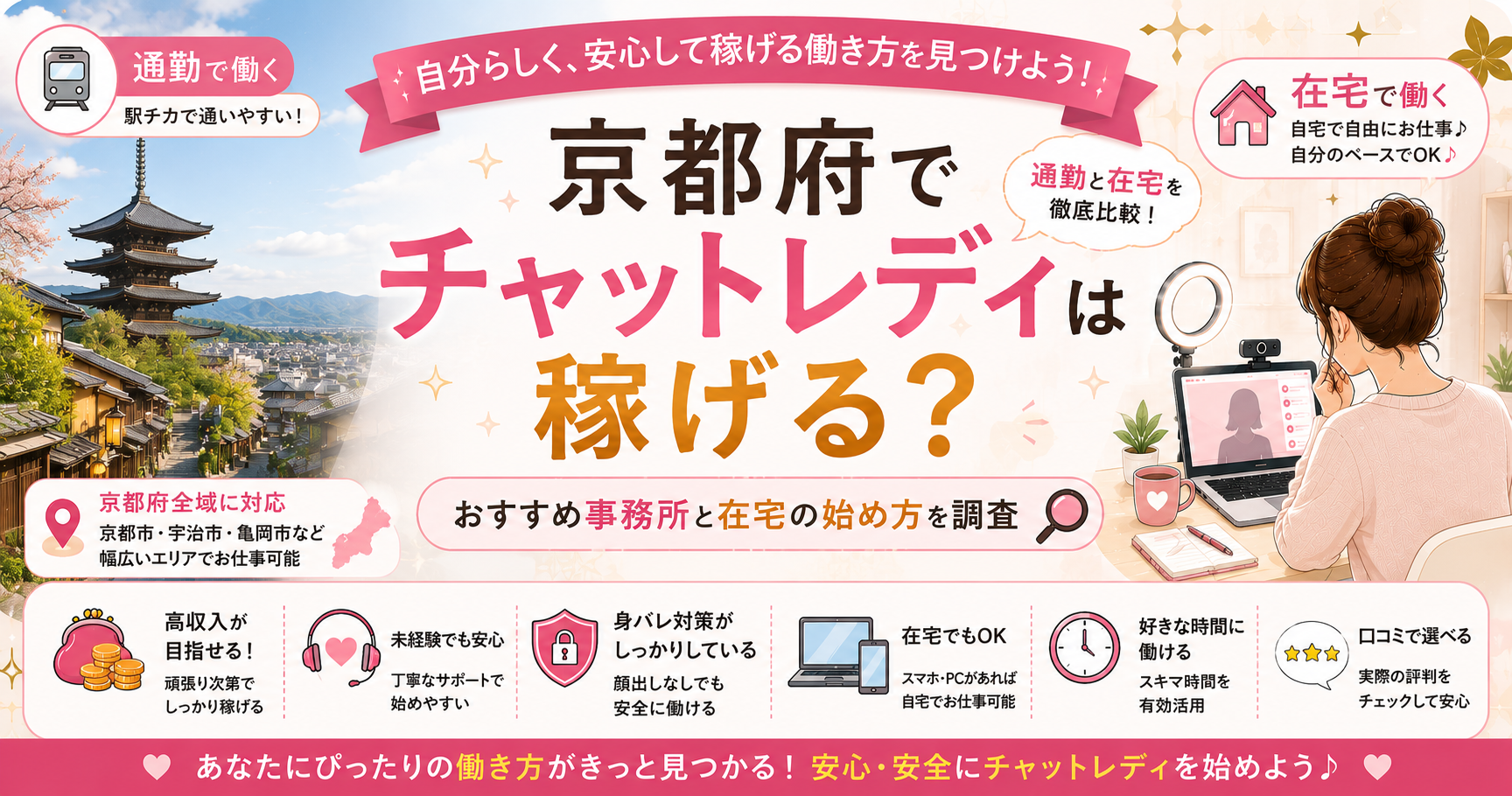 京都府のチャットレディおすすめ6選|京都市・宇治市の通勤&在宅を比較